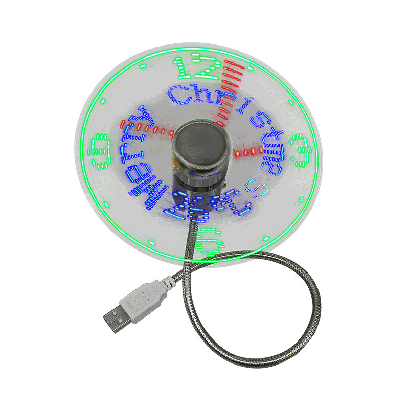 Mini ventilador USB con ventilador de regalo con reloj LED (DS02)